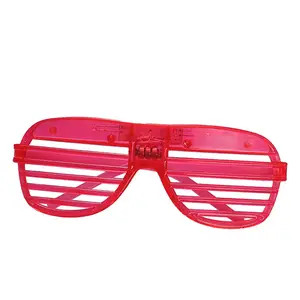 Adult Kids LED Glasses Light Party Sunglasses Mardi Gras Glow In Dark Shutter Shades Neon Flash