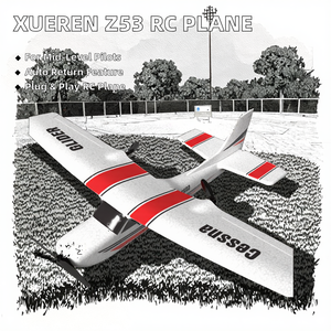 XUEREN Z53 RC Glider Gyro 2.4G, mainan pesawat sayap tetap luar ruangan elektrik RTF kembali otomatis jangkauan 100M 2 saluran - Product Image 2