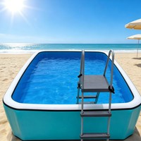 Piscine gonflable en tissu épais Drop Stitch, grande piscine extérieure pour jardin et cour