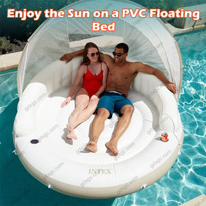 Chaise longue flottante de luxe en <span class=keywords><strong>PVC</strong></span> pour piscine Marni Chaise longue flottante ombragée Chaises longues et lits de jour gonflables - Product Image 2