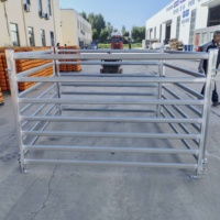 7 Barres de clôture pour animaux en acier galvanisé durable, panneaux de corral pour bétail de 1,4 m - Panneaux de enclos pour chèvres, moutons, alpaga