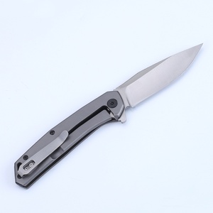 มีดพับยุทธวิธี KS1405 คุณภาพสูง ผลิตจากสแตนเลสสตีล ปรับแต่งได้ตามต้องการ (OEM) พร้อมปลอกหนัง DIY สำหรับการใช้งานทางการรบ - Product Image 4