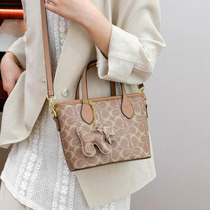 豪华设计师便携式水桶包拉链闭合聚酯几何图案中国在线批发模型6608 - Product Image 2