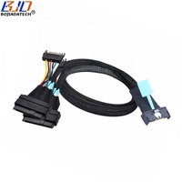 PCI-E 5.0 GEN5 MCIO 8x 8i 74PIN Hôte vers 2 * Mini SAS SFF-8639 U.2 U2 NVME SSD Adaptateur Connexion de données Câble d'extension 0.5M 0.8M