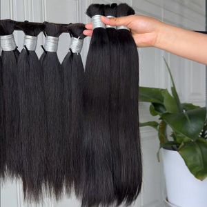 ผมมนุษย์แท้สีดำธรรมชาติไม่ผ่านกรรมวิธีผมสำหรับถักเปีย - Product Image 2