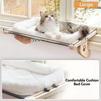 Hamaca de ventana de madera para gatos, colgante para interior, con ventosas, fácil de ajustar, venta al por mayor, suministro de fábrica