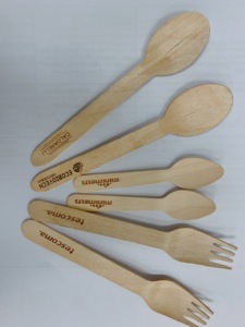 Thìa gỗ đánh dấu Logo in ấn tem nóng máy ép - Product Image 6