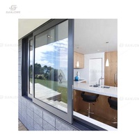 Fenêtre coulissante au design minimaliste pour maison, fenêtre coulissante en aluminium pour balcon