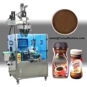 Automatic 10-5000g Coffee Milk Powder Auger Filler Rotary Filling Machine