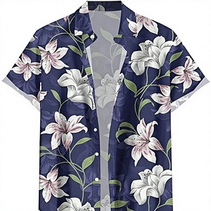 เสื้อเชิ้ตฮาวายพิมพ์ลายดอกไม้แขนสั้นระบายอากาศได้ดีสำหรับผู้ชายจาก WARPRO INDUSTRY เหมาะสำหรับใส่เที่ยวทะเลในช่วงฤดูร้อน ขายส่ง - Product Image 1