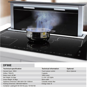 Hottes aspirantes de haute qualité sous armoire 90cm hottes aspirantes pour cuisine <span class=keywords><strong>avec</strong></span> lumières led - Product Image 5
