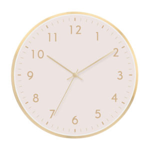 Reloj de Pared Metálico Silencioso de 10 Pulgadas en Rosa Pastel, Decoración para Habitación Infantil, Sala de Juegos o Dormitorio Juvenil - Product Image 1