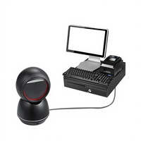 Lecteur de codes-barres de bureau polyvalent multi-interface JINGXIN RS232 USB HID USB COM, lit avec précision les codes des écrans de téléphone LCD OLED