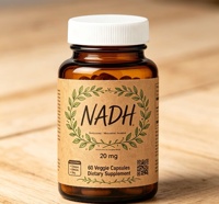 Complément Alimentaire NADH 20mg en Capsules Végétales, B-Nicotinamide Adénine Dinucléotide Réduit, 60 Capsules, Soutien au Bien-être