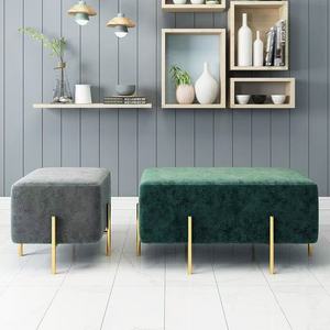 Hotel Chairs Modern Sofa Leisure Sex Lounge Chair Velvet Green Cushion Brass Gold Base Relaxation Beauty Living Room Chair - Product Image 1