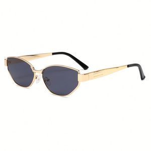 Gafas de Sol Ovaladas Punk de Aleación para Hombre y Mujer, Diseño Retro 2025, con Logotipo Personalizado, Protección UV400, Montura Metálica, Estilo Ojo de Gato - Product Image 4