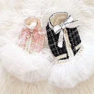 Robe d'été et de printemps pour chien en coton de luxe, imprimé papillon mignon, costume de fête à la mode, dentelle - Product Image 2