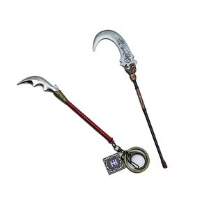 Llavero de espada miniatura de aleación de zinc metálica personalizada con diseño de arma de juego, mini cuchillo, llavero de espada, etiqueta de llavero - Product Image 4