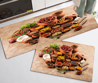 Tapis de cuisine antidérapant à motifs géométriques, fabriqué à la machine, adapté aux animaux domestiques