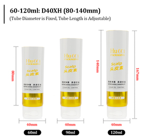 Tubo Morbido Personalizzato D40 60ml-120ml ABL Bianco per Confezionamento di Shampoo, Maschera per la Crescita dei Capelli <span class=keywords><strong>e</strong></span> <span class=keywords><strong>Crema</strong></span> con Tappo Flip-Top - Product Image 5