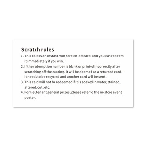 Kids Scratch Card Fun Design Scratch Prizes 2025 Sale <b>Ticket</b> Size Black Core Paper Scratch Card Printing - Product Image 4