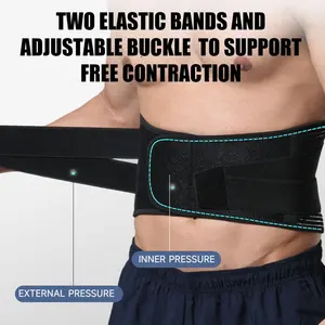 Almohadilla lumbar extraíble Transpirable Cintura inferior Espalda Brace para el hogar y levantamiento en el trabajo