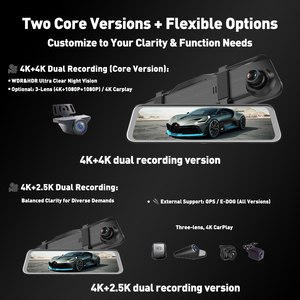 <strong>Dashcamera</strong> for 12 IPS Screen Rearview Mirror Dashcam Front and Rear 4K Dual Channel ADAS Car Black Box - Product Image 6