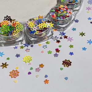 Lentejuelas Holográficas de Copo de Nieve de 6 mm, Decoración Navideña Brillante para Manualidades, Suministros para Arte de Uñas - Product Image 6