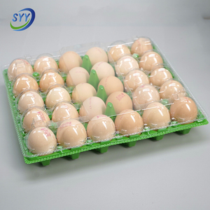 Barquette d'emballage pour œufs colorée avec couvercle séparé, en PET transparent de qualité alimentaire, empilable, incassable, compatible Moba, personnalisable OEM, impression usine - Product Image 3