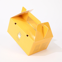 Caja de Regalo Plegable Personalizada con Asa, con Grabado y Laminado Mate para Empacar Pollo Frito, Pan, Papas Fritas y Sushi