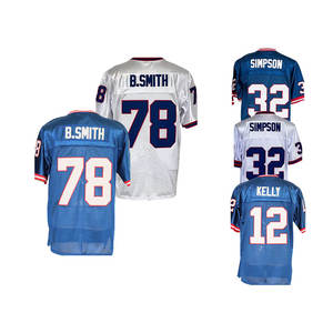 Groothandel Goedkope Throw-Back Gestikt American Football Jersey 32 Oj Simpson 12 Jim Kelly 78 Bruce Smith - Product Image 6