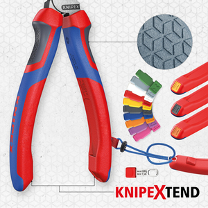KNIPEX 70 02 160 SB Alicates de corte lateral con mangos ergonómicos, atramentizados en negro, 160 mm - Product Image 5