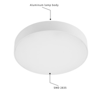 Panneau lumineux à LED 16W 24W 30W pour le salon Montage en surface intérieur Plafond et éclairage LED rond Lumineux et polyvalent