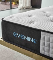 Matelas à ressorts ensachés à bords renforcés, taille personnalisée, conforme ISO 9001, enroulable en boîte pour les détaillants B2B