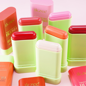 Ikzee, gran oferta, palo de rubor vegano Natural, logotipo personalizado, tinte de mejilla rosa, palo de rubor de maquillaje multiusos para mejillas, labios, cara, ojos - Product Image 1