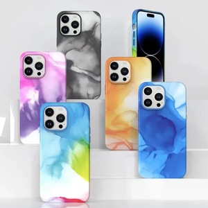 เคสโทรศัพท์ซิลิโคนสีดำสีน้ำสำหรับ iPhone 14 13 12 11 <span class=keywords><strong>8</strong></span> 7 PRO MAX XR XS - Product Image 1