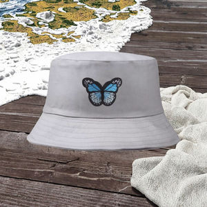 Sombrero de Pescador Unisex de Primera Calidad, Plegable, con Bordado de Mariposa, Casual, de Algodón, Estilo Panamá, para Adultos - Product Image 2