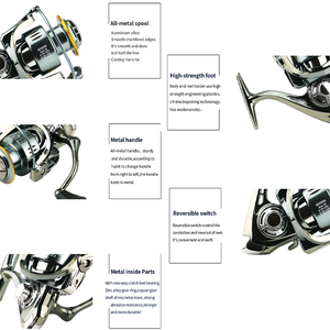 Mulinello in metallo d'acqua dolce UV galvanico argento Vissenrek Fischereiregel ruote da pesca mulinelli da pesca per <span class=keywords><strong>il</strong></span> pescatore - Product Image 2