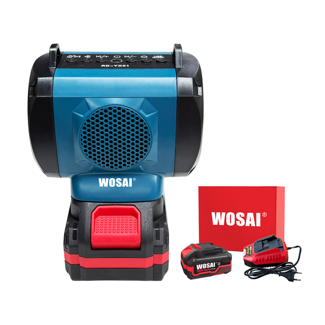 Portable Cordless Small DIY Brushless Motor Powered Bluetooth Speaker Music Player for Jobsites Home Party