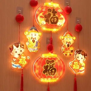 LED Pendant Holiday Lighting New Year Decoration Evep Party Supplies Products Gift Happy New Year Decor Chinese Dia25.4cm CN;GUA