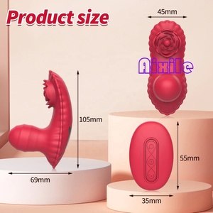 Vibrateur rose portable à télécommande pour stimulation du point G, clitoridienne et anale, jouet sexuel pour femmes et couples avec 10 modes de vibration - Product Image 6