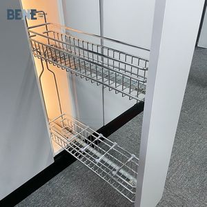 Accessoires de cuisine au design moderne, étagère coulissante pour armoire, panier de rangement pour épices en fil de fer SUS 304, organisateur de bouteilles d'épices - Product Image 4