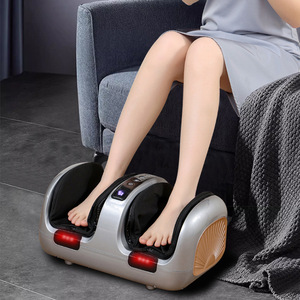 Masajeador de pies semicerrado con compresa caliente, presión de aire y amasamiento para piernas y pies, con control remoto enchufable. - Product Image 1