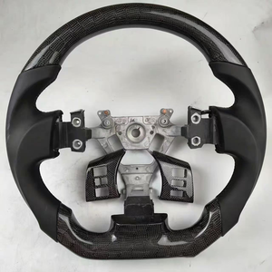 Volante de fibra de carbono de cuero deportivo negro de alta calidad para <span class=keywords><strong>Nissan</strong></span> 350Z 370Z <span class=keywords><strong>GTR</strong></span> R35 R 35 Volante de coche - Product Image 6
