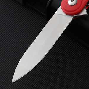 Cuchillo de bolsillo Azul Rojo D2 acero CNC cuchillo plegable duradero Acero inoxidable al carbono peso ligero para caza al aire libre uso táctico - Product Image 6
