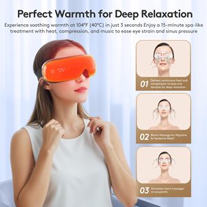 Masker Mata akurat, pemijat mata pintar bahan ekologi dengan Bluetooth pemijat mata Anggaran terbaik untuk pereda migrain - Product Image 3