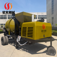 Bétonnière avec pompe Spark, 40m3/h, 30m3/h, 7.6MPa, 2200 tr/min, trémie de 680L, pour travaux de sol industriels, pompe à béton
