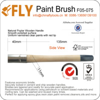 Pinceau à peinture de qualité industrielle et DIY, à poils de castor, manche en bois, garantie 3 ans, personnalisable, support OEM, directement de l'usine