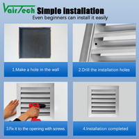 Grille d'air de retour extérieure en aluminium à persienne étanche Ventilation d'échappement murale Persienne étanche à la pluie