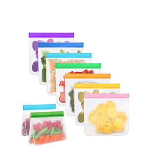 Personalized Free Sample Product Eco Friendly PEVA Foldable Silicone Reusable Storage Bag